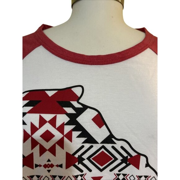 NEW UGA Georgia Bulldogs Wrangler White 3/4 Sleeve Baseball Tee Shirt Women's M - Picture 4 of 6